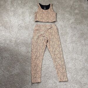 Kavala Leopard Print Leggings and Top Set